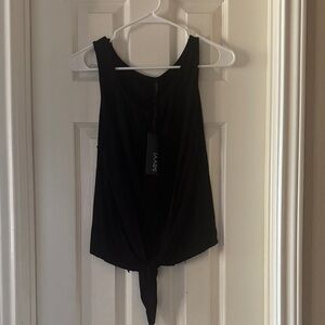 Savvi Sage Black Tank Top NWT